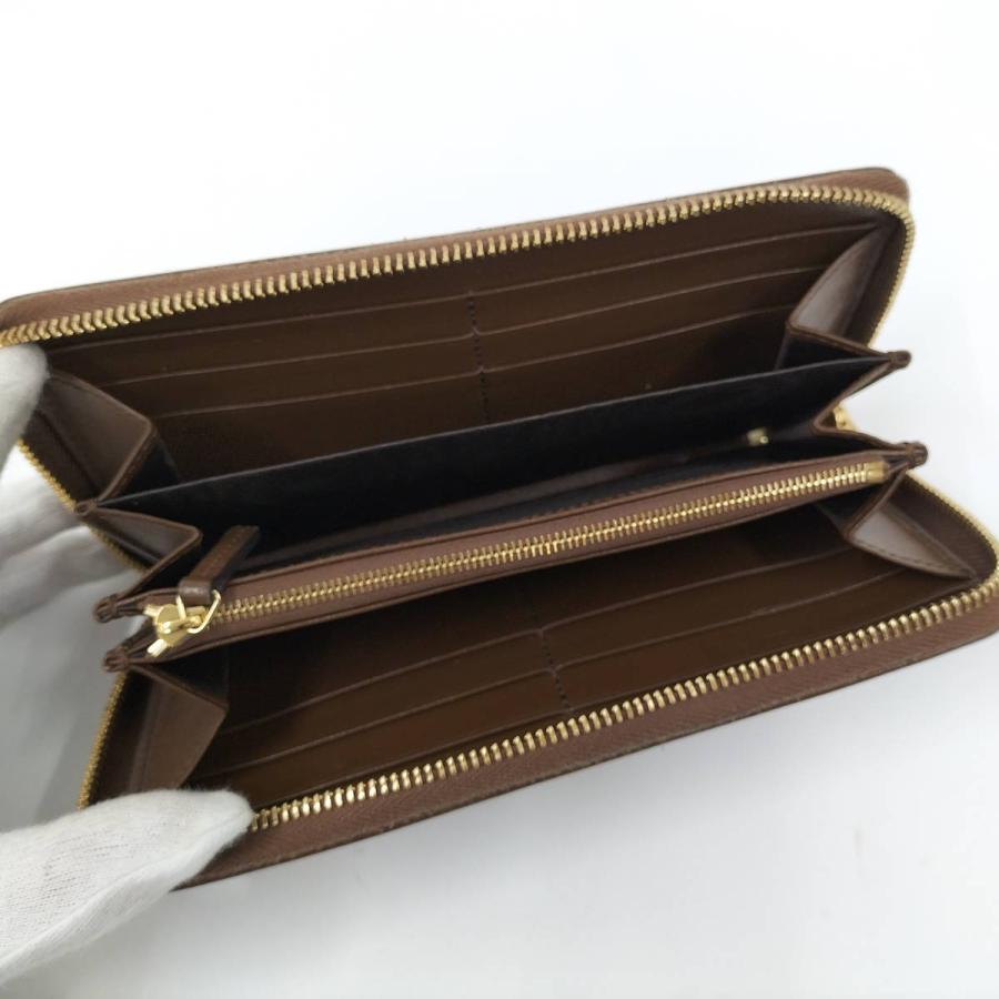 美品✨グッチ ホースビット GG ラウンドファスナー 長財布 ブラウン PVC GUCCI（グッチ） ラウンドファスナー 長財布 ホースビット PVC