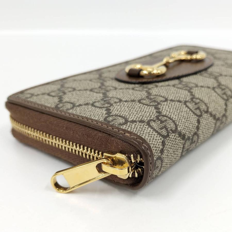 GUCCI（グッチ） ラウンドファスナー 長財布 ホースビット PVC