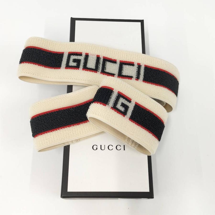 グッチGUCCIヘアバンド&リストバンドセット【希少】 GUCCI（グッチ） ヘアバンド リストバンド セット ロゴ 554304 : JJ