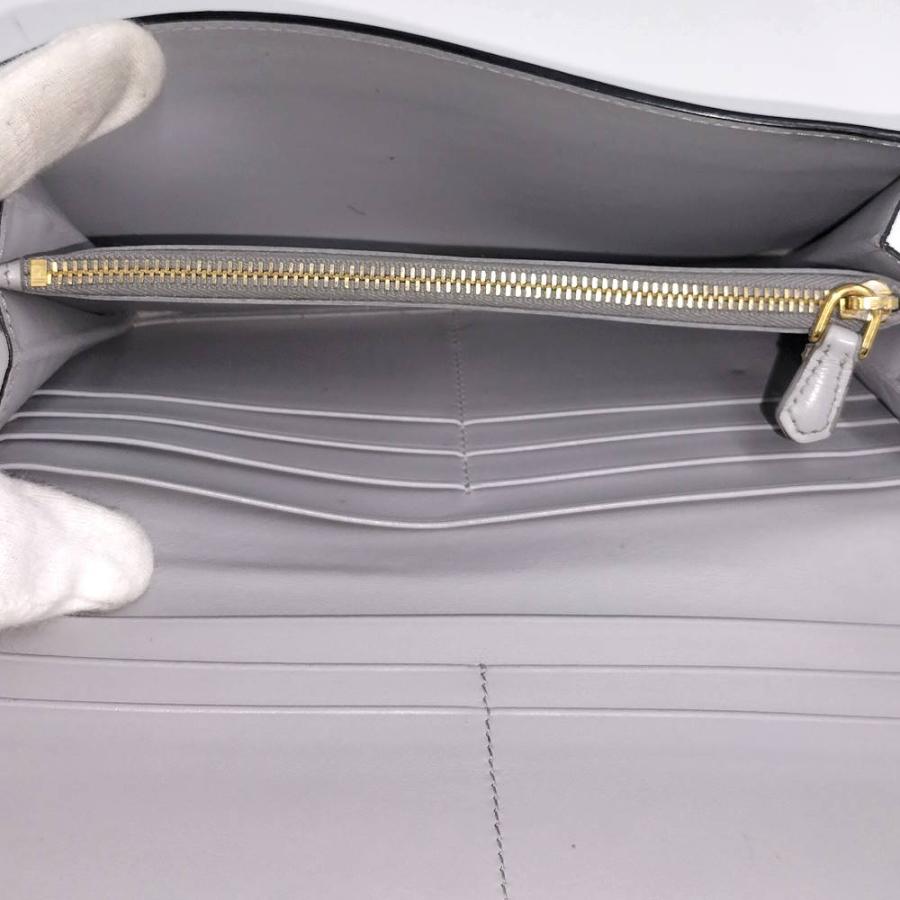 PRADA 二つ折り 長財布 レザー ネイビー 1M1132 PRADA（プラダ） 二つ折り 長財布 レザー ネイビー 1M1132 : JJ
