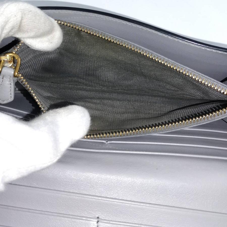 PRADA（プラダ） 二つ折り 長財布 レザー ネイビー 1M1132 : JJ