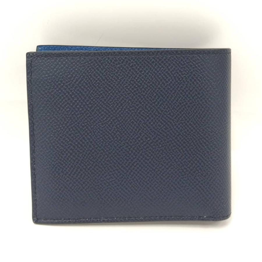 dunhill（ダンヒル） 二つ折り財布 札入れ ロゴ レザー ネイビー