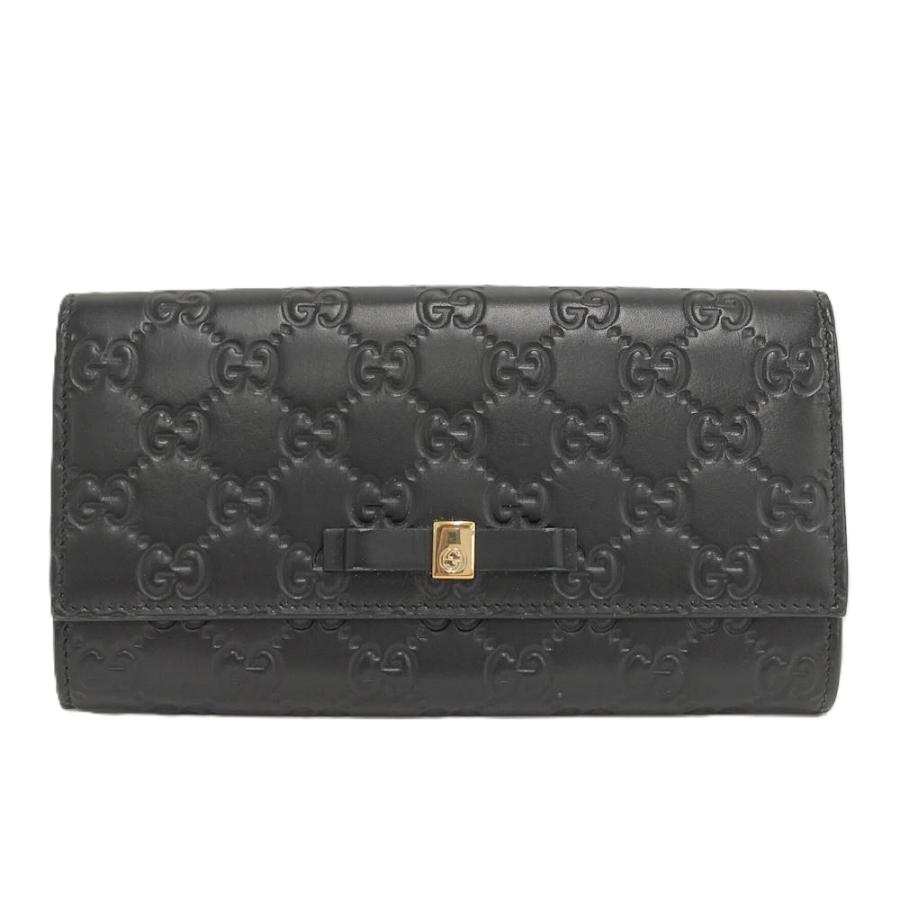 GUCCI（グッチ） 長財布 グッチシマ レザー ブラック 388679 : JJ