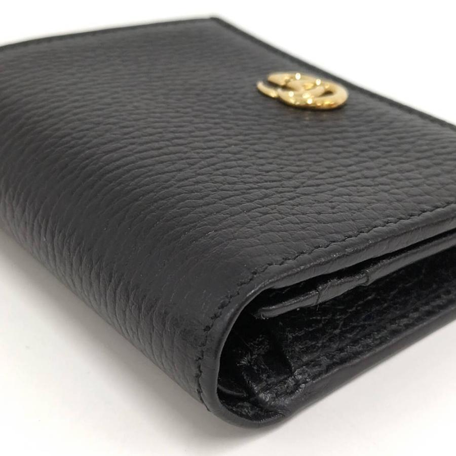 GUCCI（グッチ） コンパクトウォレット GGマーモント レザー ブラック