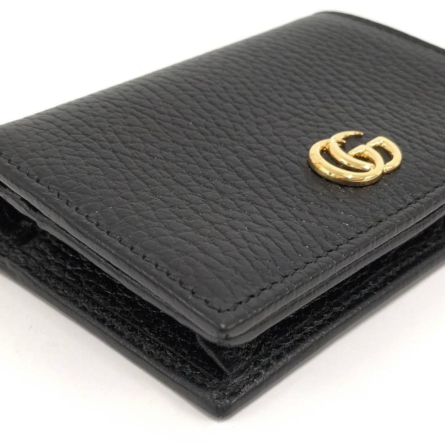 GUCCI（グッチ） コンパクトウォレット GGマーモント レザー ブラック