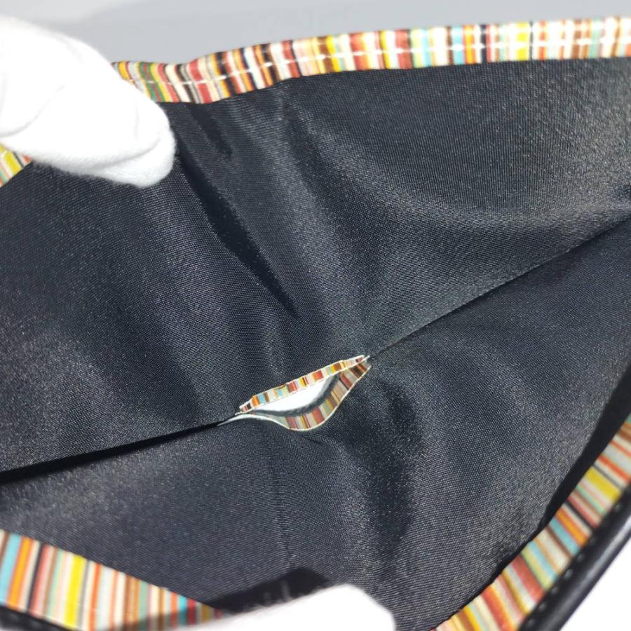 Paul Smith（ポール・スミス） 二つ折り財布 マルチストライプ レザー