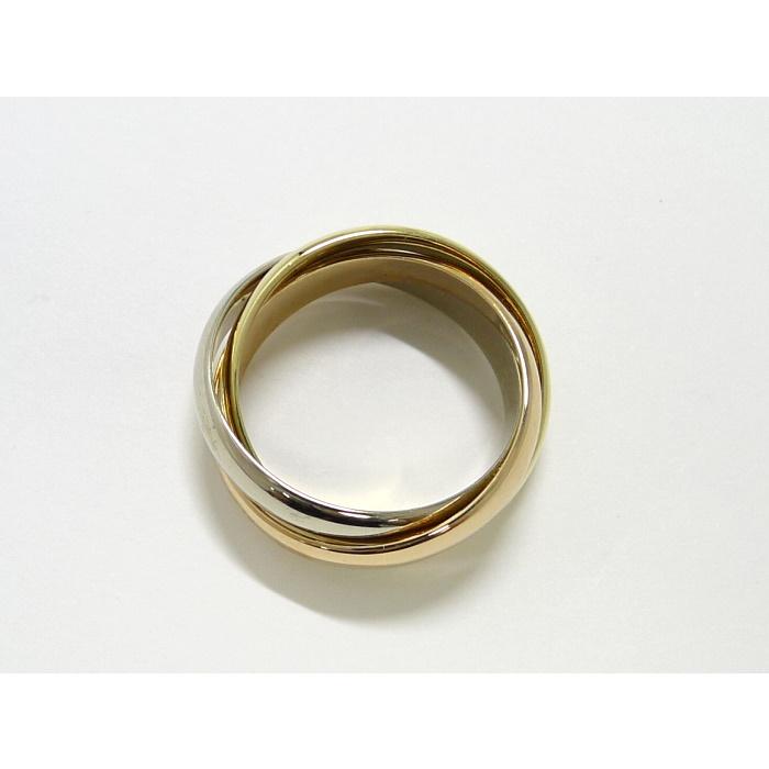 Cartierカルティエ K18トリニティリング 750YG/WG/PG 49号 Cartier カルティエ トリニティリング スリーカラーゴールド