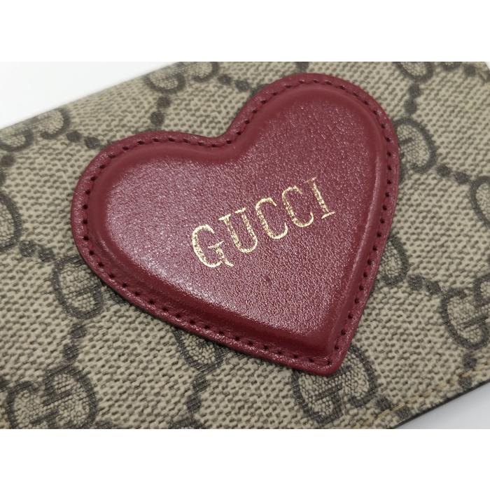 GUCCI（グッチ） 二つ折り財布 ハートモチーフ GGスプリーム 648848