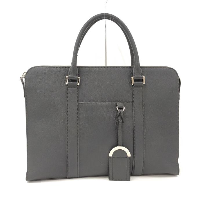BVLGARI（ブルガリ） ビジネスバッグ ブリーフケース レザー グレー