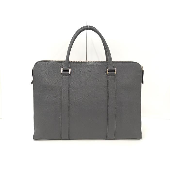 BVLGARI（ブルガリ） ビジネスバッグ ブリーフケース レザー グレー