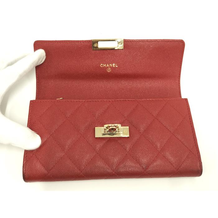 CHANEL（シャネル） マトラッセ ココロック 二つ折り財布 キャビア