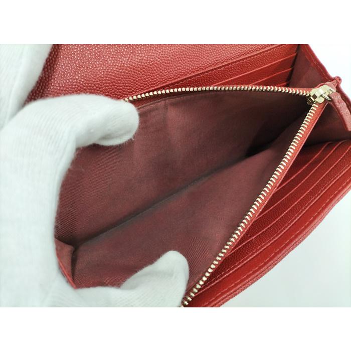 CHANEL（シャネル） マトラッセ ココロック 二つ折り財布 キャビア