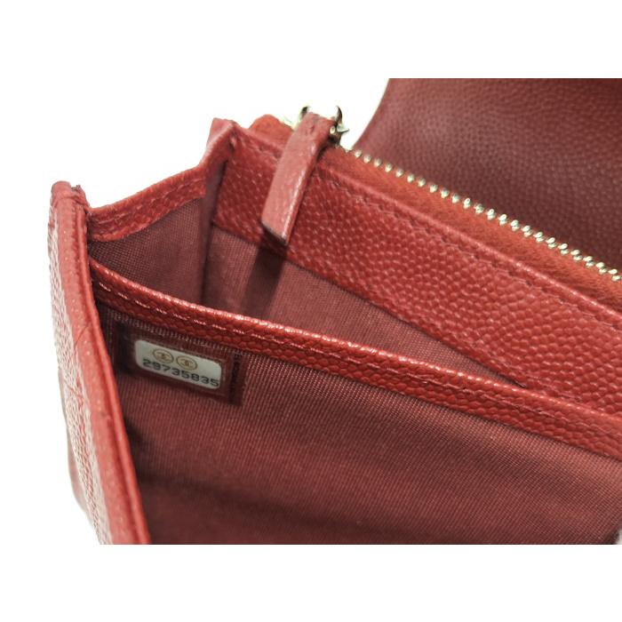 CHANEL（シャネル） マトラッセ ココロック 二つ折り財布 キャビア