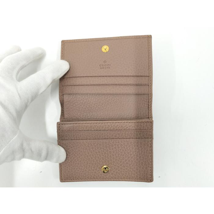 GUCCI 二つ折り財布 GGマーモント レザー ピンク系 456126 : JJ