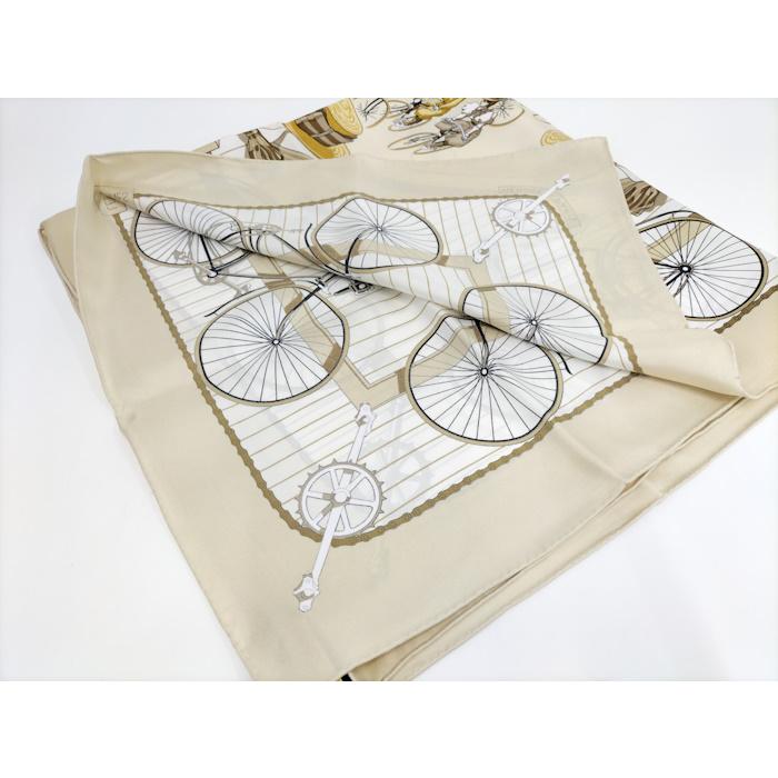 HERMES（エルメス） スカーフ カレ90 LES BECANES 自転車 モチーフ