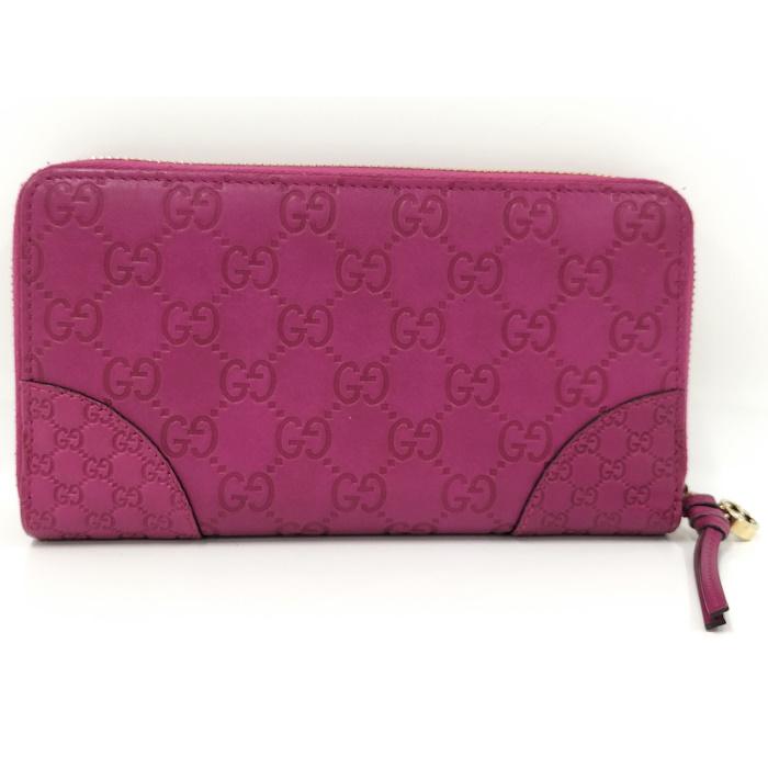 GUCCI（グッチ） ラウンドファスナー長財布 グッチシマ レザー