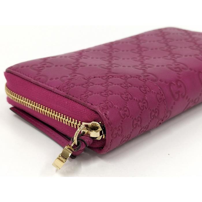 GUCCI（グッチ） ラウンドファスナー長財布 グッチシマ レザー