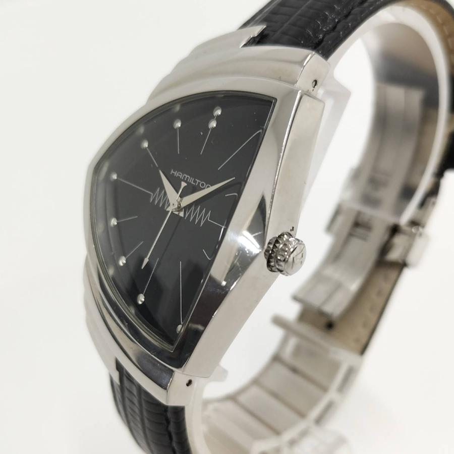 Hamilton ベンチュラ ブラック クォーツ 腕時計 HAMILTON（ハミルトン） ベンチュラ メンズ腕時計 クオーツ SS レザー