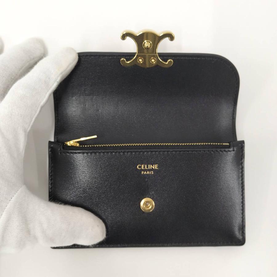 CELINE（セリーヌ） フラップ付きロングカードホルダー レザー