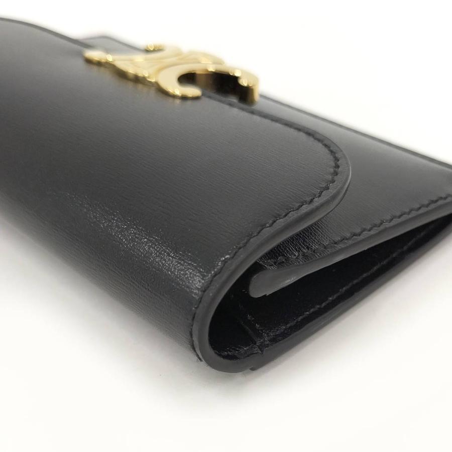 CELINE（セリーヌ） フラップ付きロングカードホルダー レザー