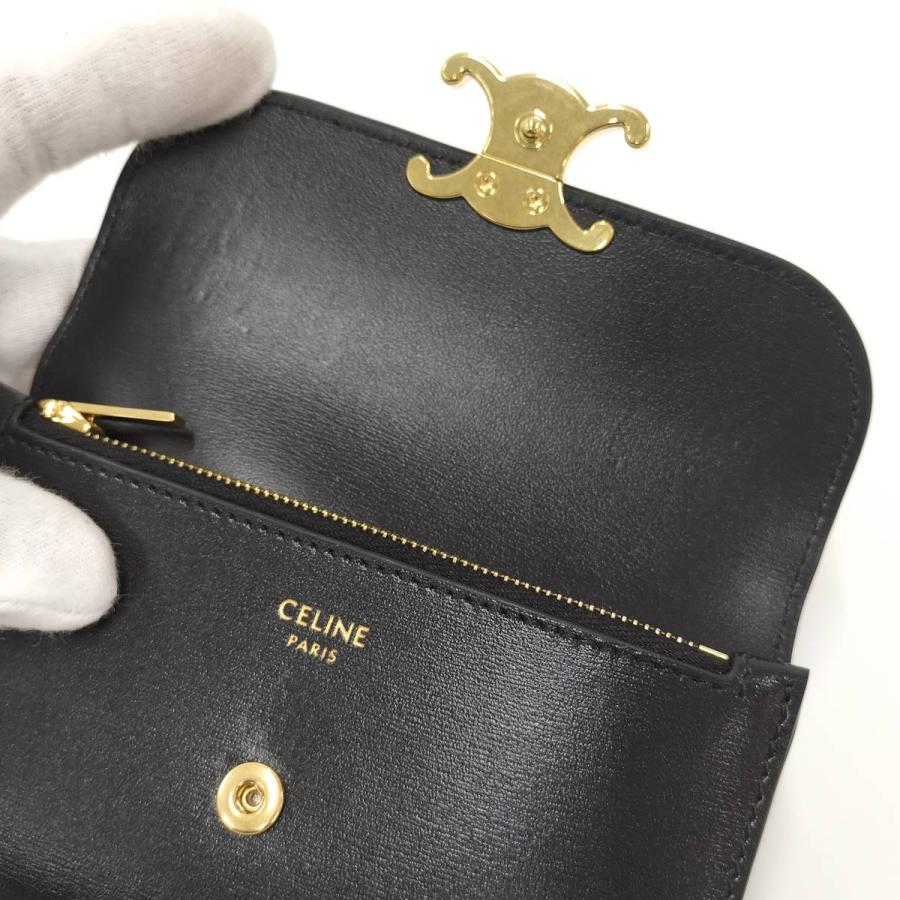 CELINE（セリーヌ） フラップ付きロングカードホルダー レザー