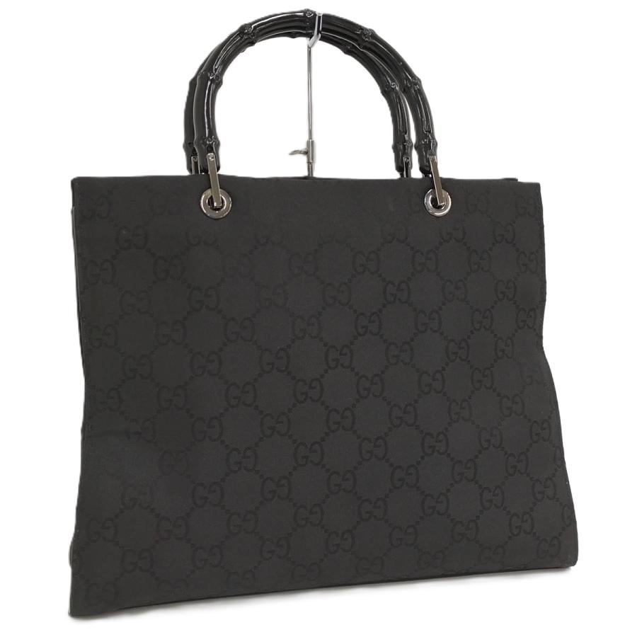 GUCCI バンブー ショルダートートバッグバッグ ブラック GUCCI（グッチ） バンブー トートバッグ ナイロン ブラック 002.1010