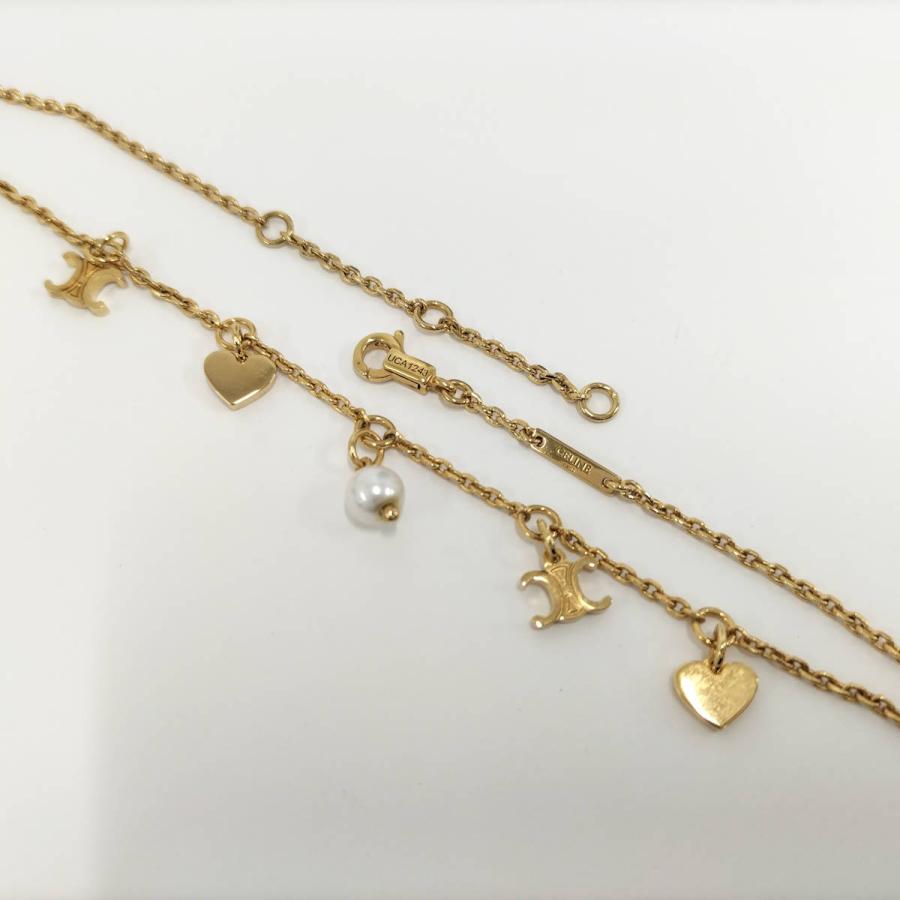 CELINE（セリーヌ） トリオンフ ハート フェイクパール ネックレス