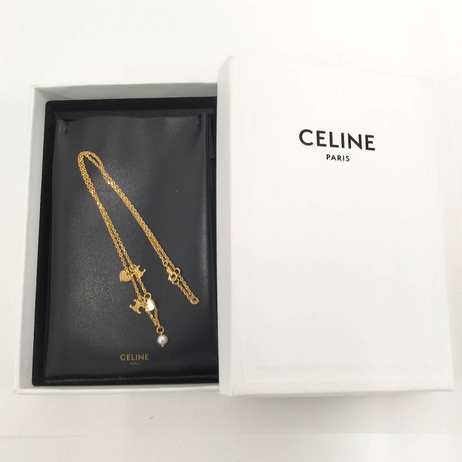 CELINE（セリーヌ） トリオンフ ハート フェイクパール ネックレス