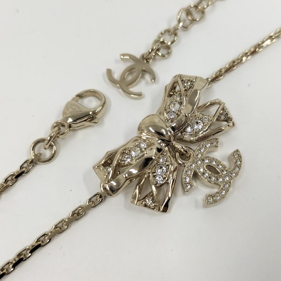 CHANEL（シャネル） ネックレス リボン ココマーク ラインストーン