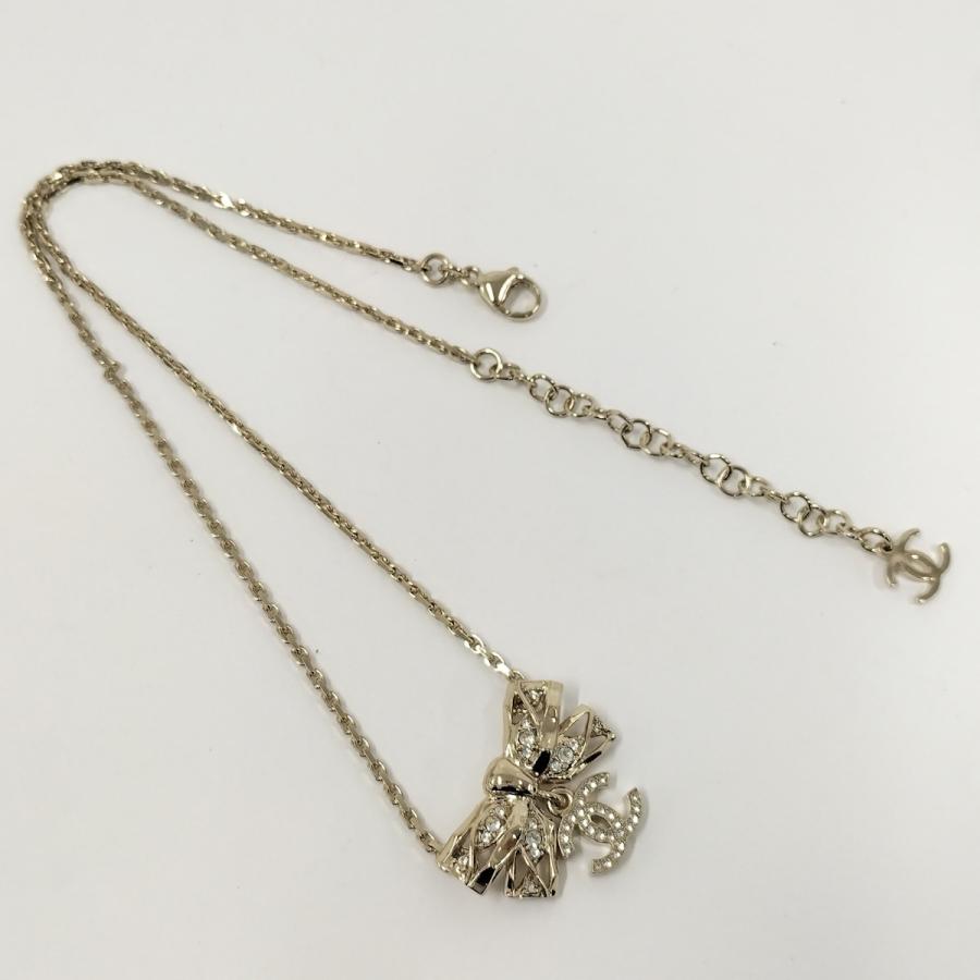 CHANEL（シャネル） ネックレス リボン ココマーク ラインストーン