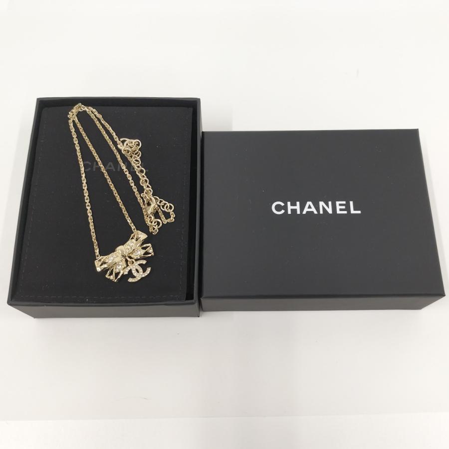 CHANEL（シャネル） ネックレス リボン ココマーク ラインストーン