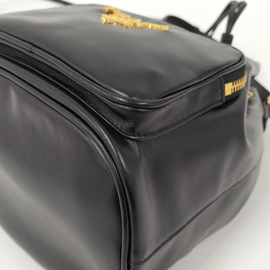 PRADA（プラダ） デュエット 巾着 ショルダーバッグ レザー ブラック
