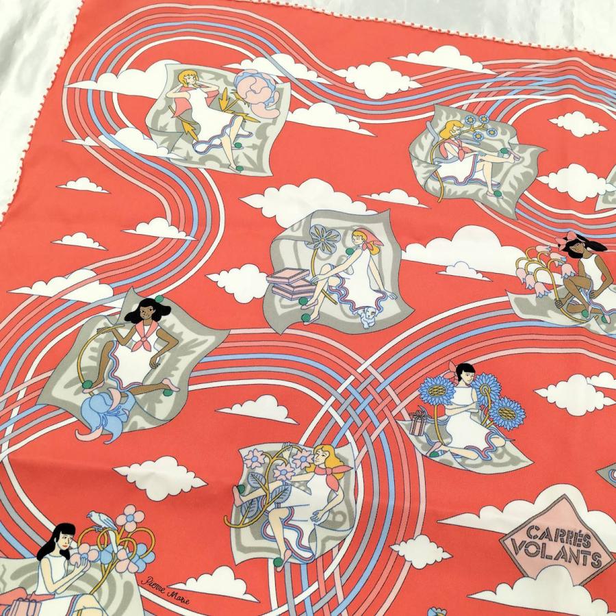【popo】HERMES スカーフ カレ70 空飛ぶカレ HERMES（エルメス） 空飛ぶカレ スカーフ カレ70 シルク100% : JJ