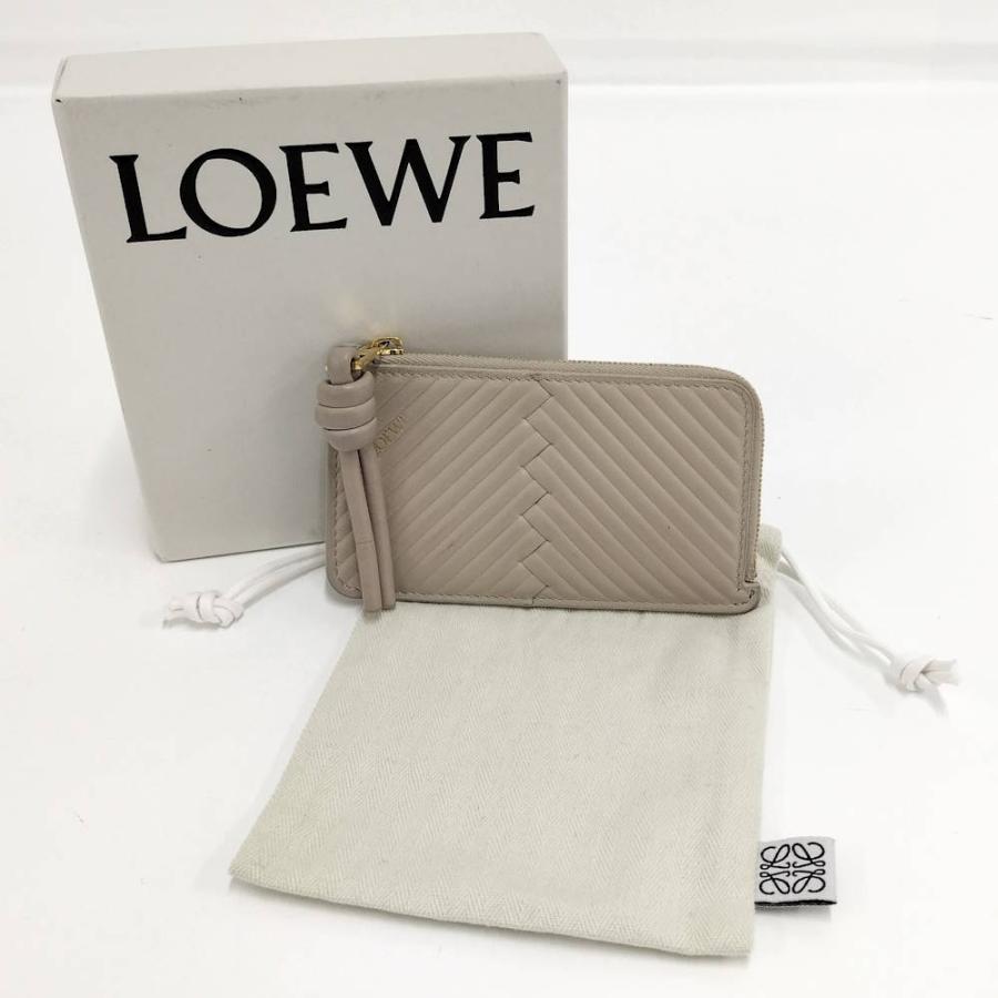 LOEWE（ロエベ） 財布 フラグメントケース ロゴ レザー ベージュ : JJ 