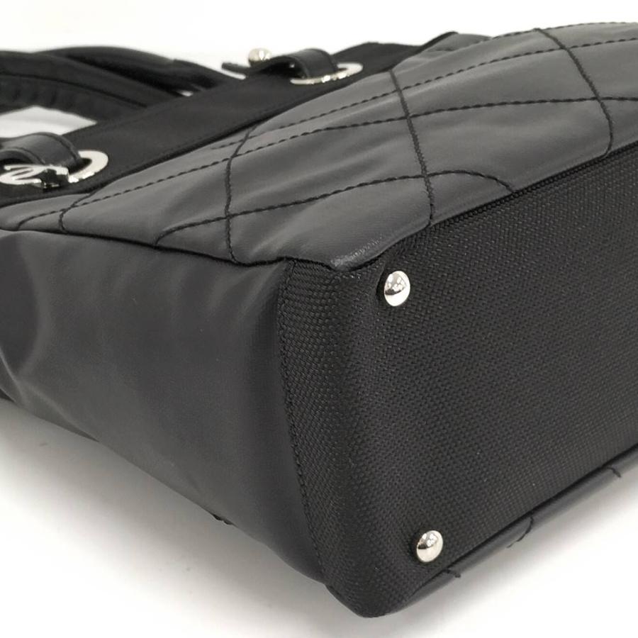CHANEL パリビアリッツ トートPM トートバッグ レザー ブラック A34208の画像