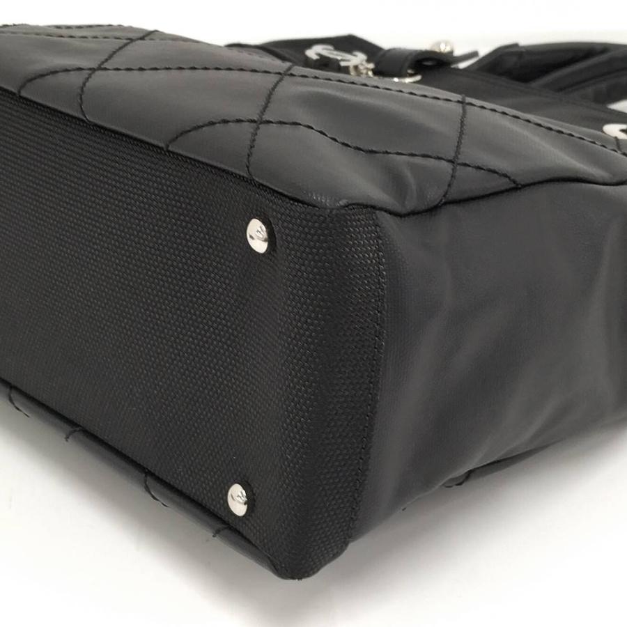 CHANEL パリビアリッツ トートPM トートバッグ レザー ブラック A34208の画像