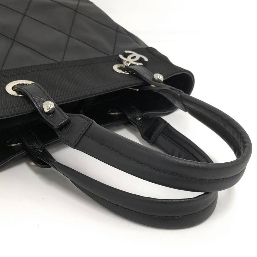 CHANEL パリビアリッツ トートPM トートバッグ レザー ブラック A34208の画像