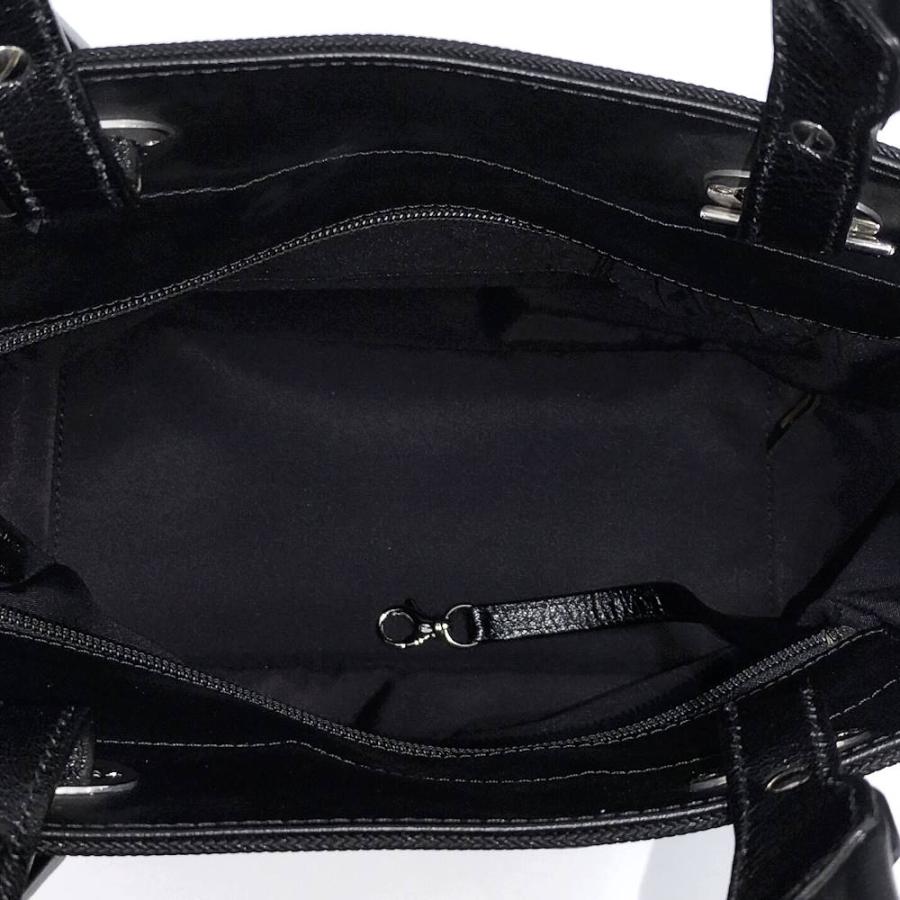 CHANEL パリビアリッツ トートPM トートバッグ レザー ブラック A34208の画像