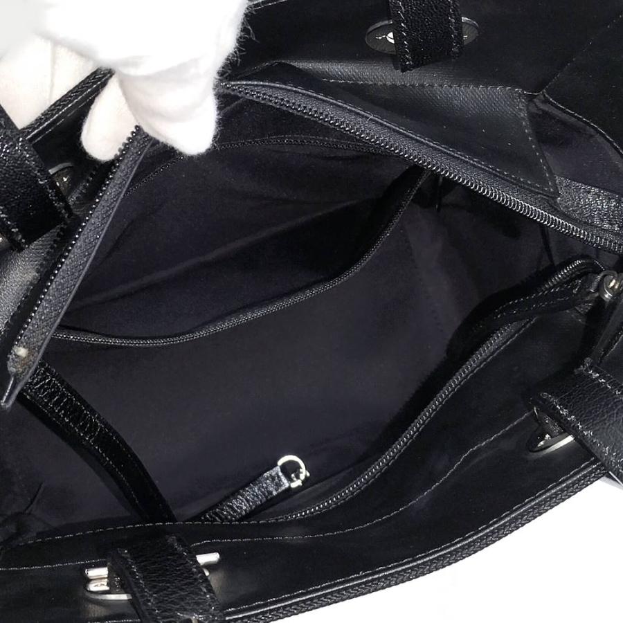CHANEL パリビアリッツ トートPM トートバッグ レザー ブラック A34208の画像