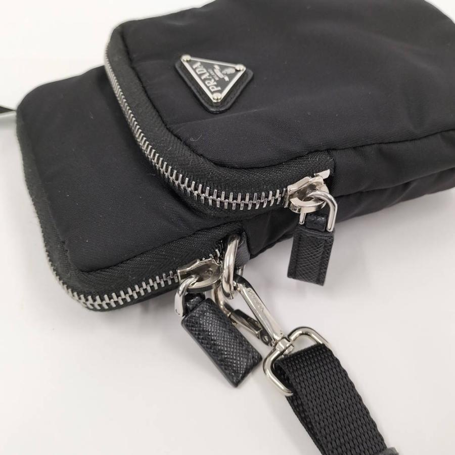 値下げ正規品PRADAショルダーバッグ 2ZT024 ブラック レザー PRADA（プラダ） ショルダーバッグ ナイロン ブラック 2ZT024 : JJ