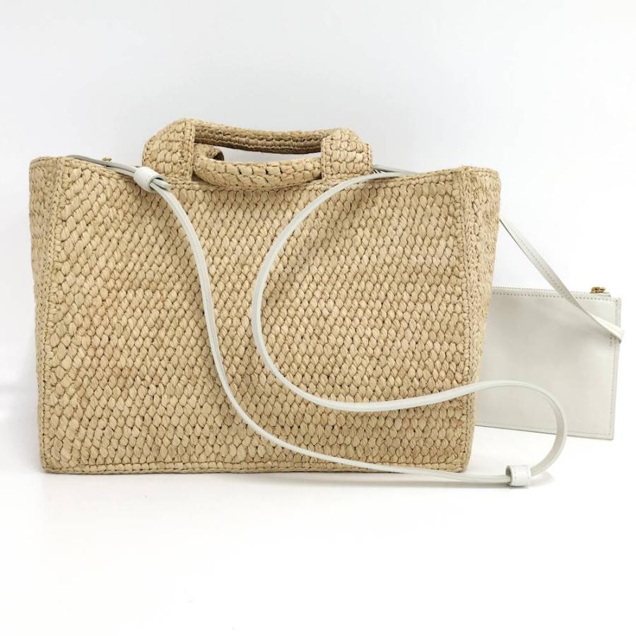 CELINE（セリーヌ） スモール カバ タイス カゴバッグ ラフィア×カーフ