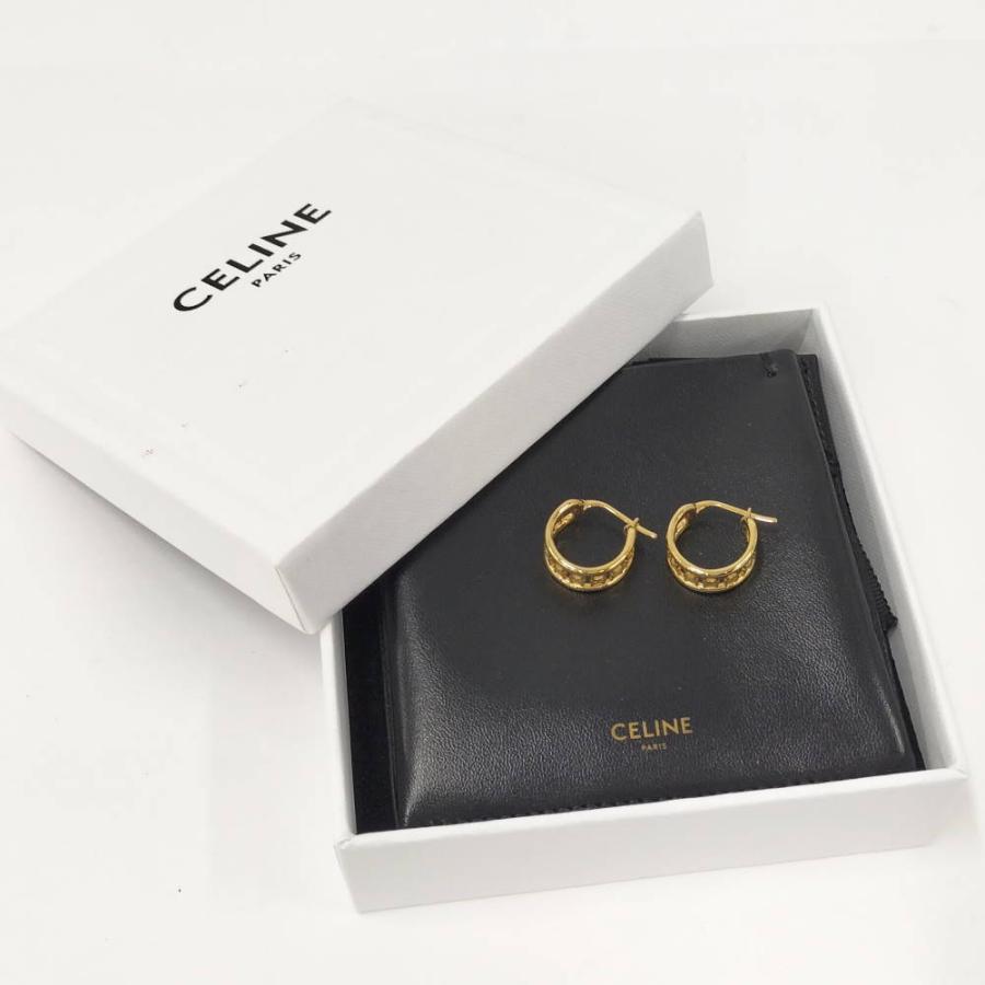 CELINE（セリーヌ） ピアス トリオンフ フープ ゴールド メッキ : JJ