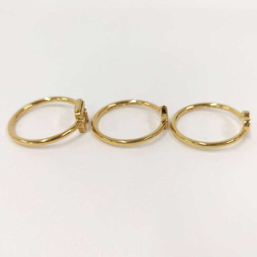 CELINE（セリーヌ） CELINE 3連リング スター ハート 凱旋門 メッキ