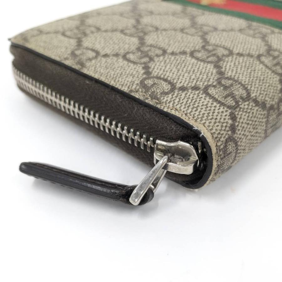 GUCCI（グッチ） シェリーライン ラウンドファスナー長財布 PVC