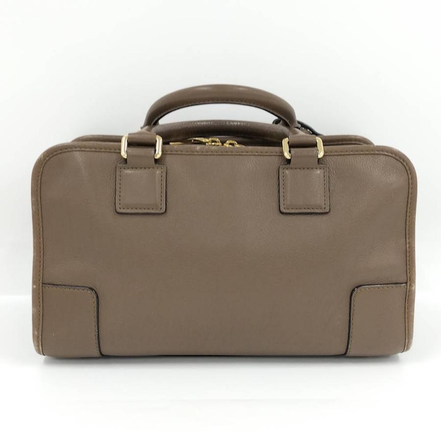LOEWE（ロエベ） アマソナ28 ハンドバッグ アナグラム レザー ブラウン 