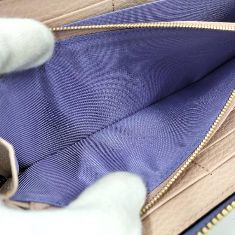 GUCCI（グッチ） ラウンドファスナー長財布 レザー 藤色 456117 : JJ