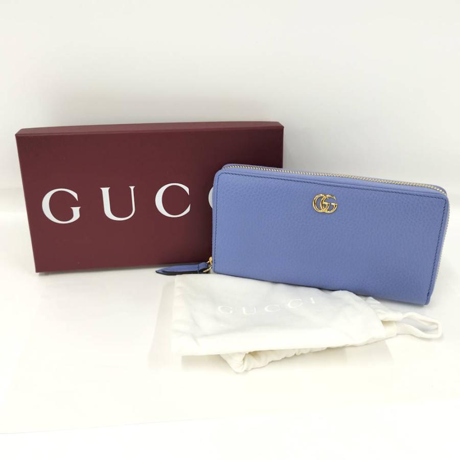 GUCCI（グッチ） ラウンドファスナー長財布 レザー 藤色 456117 : JJ