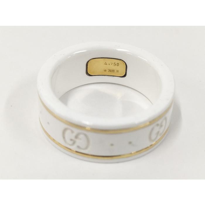 GUCCI（グッチ） アイコンリング セラミック 750YG K18YG イエロー