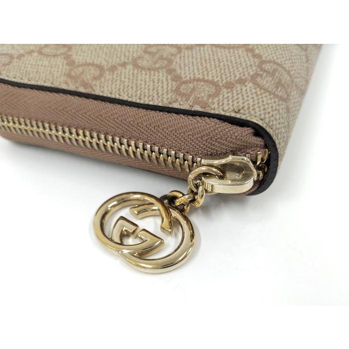 GUCCI ラウンドファスナー 長財布 PVC ベージュ系 307982 : JJ