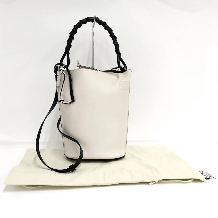 LOEWE（ロエベ） ゲートバケット 2WAYショルダーバッグ ホワイト系